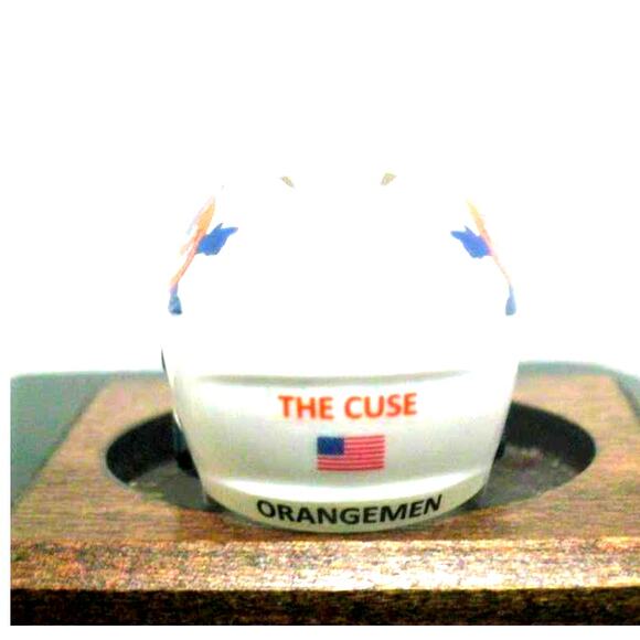 Syracuse Helmet Pocket Pro Custom Retro 70's Logo Throwback The Orange - Picture 2 of 4